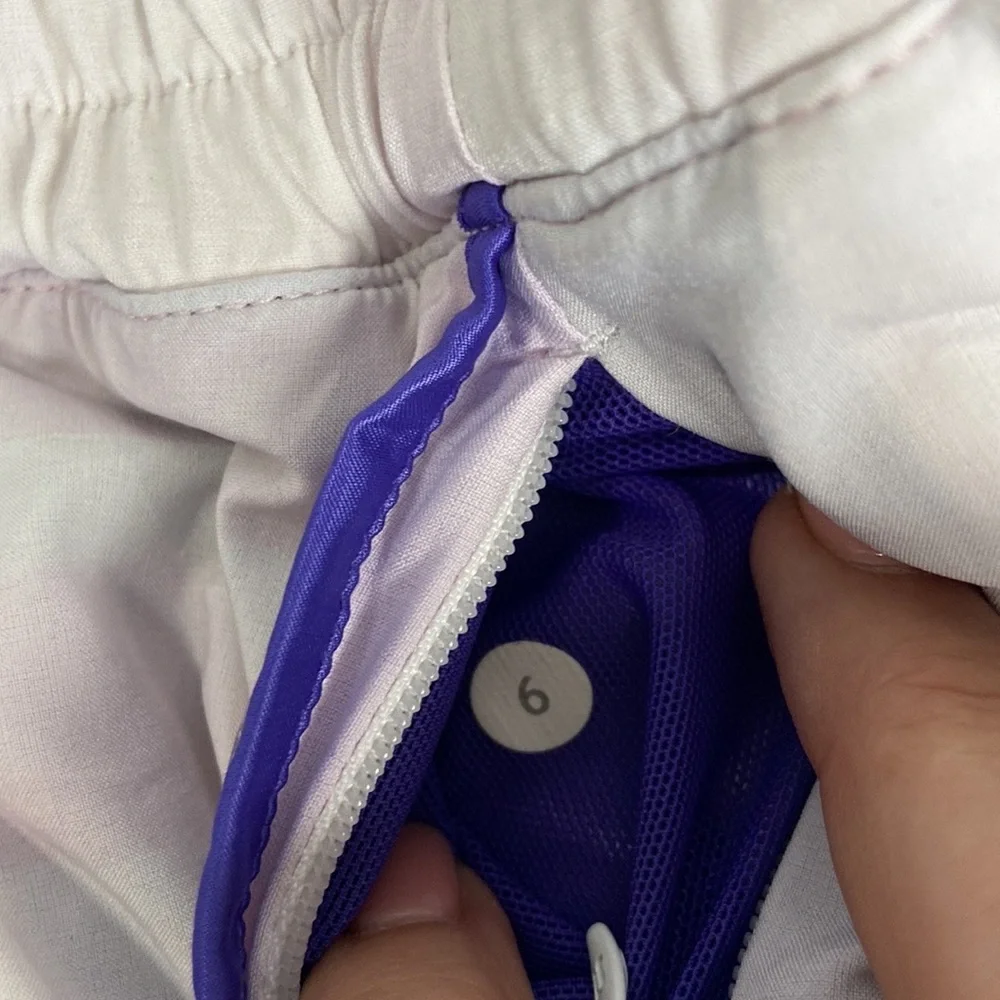 lululemon athletica White and Purple Athletic Shorts